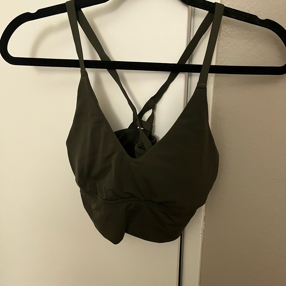 Aerie Dark Green Sports Bra Size Medium